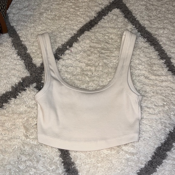 Zara Tops Zara White Cropped Tank Poshmark